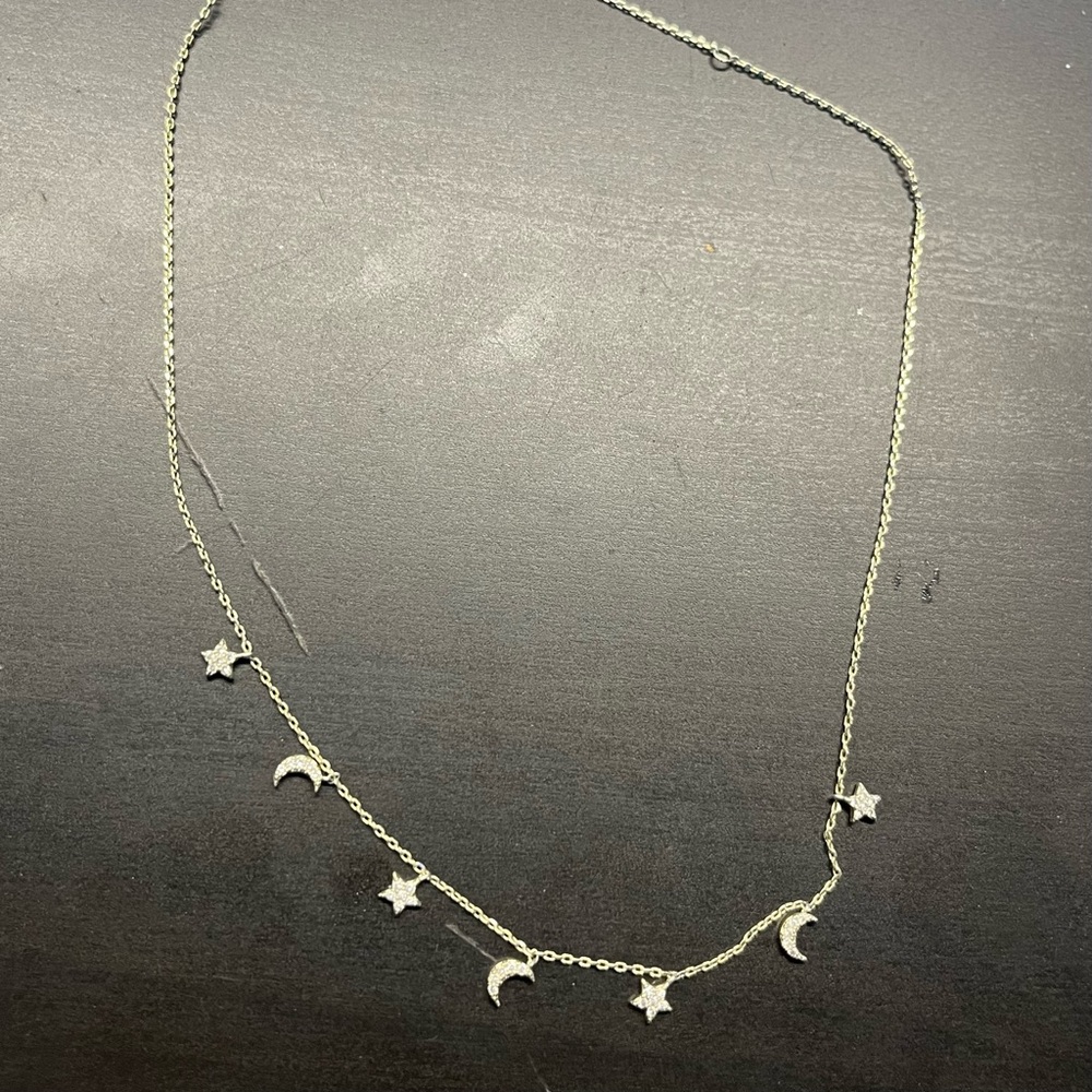 Melinda Maria Star and Moon Station Necklace